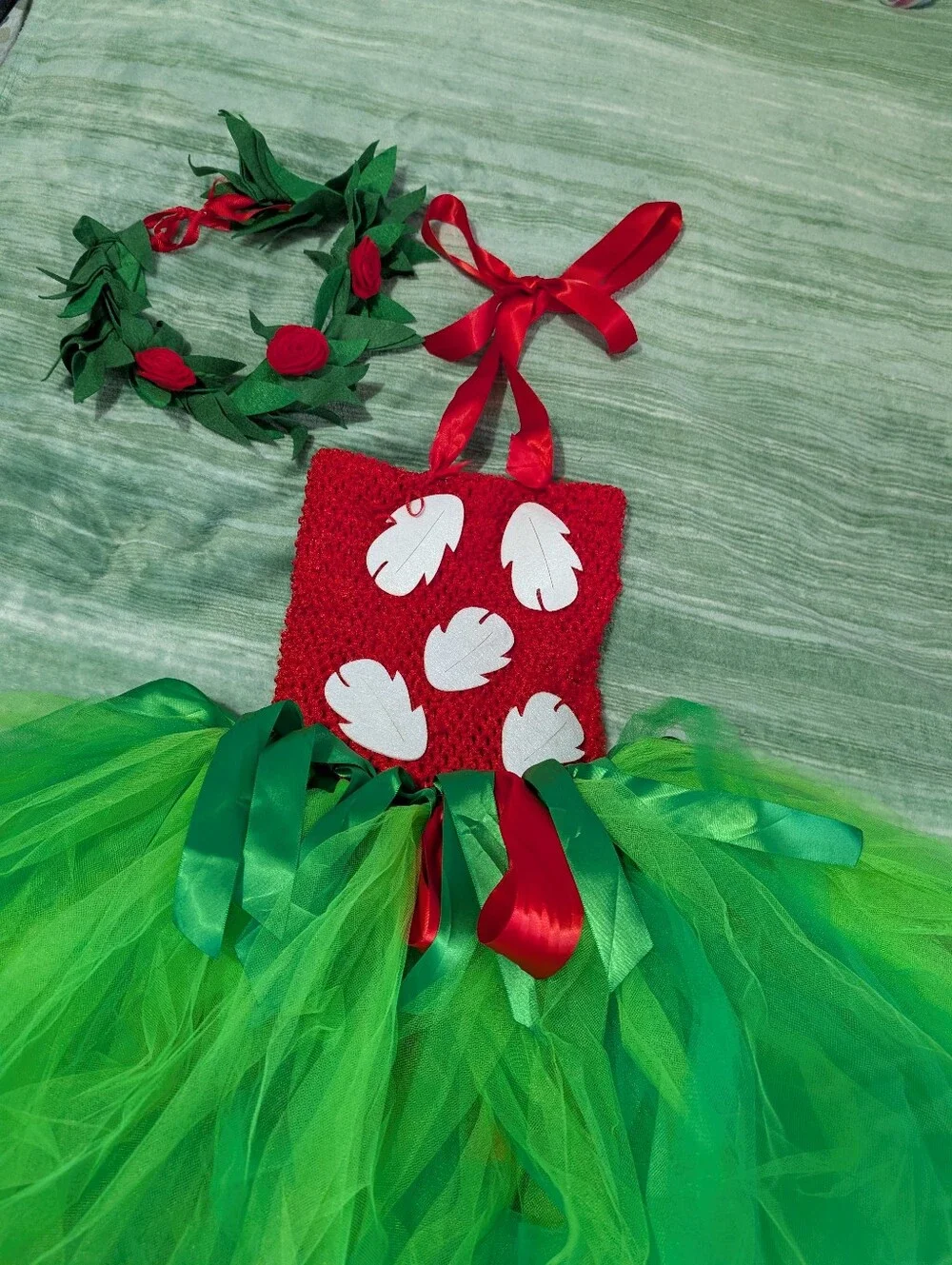 Disney Lilo & Stitch Tutu Dress with Hawaiian Headband!